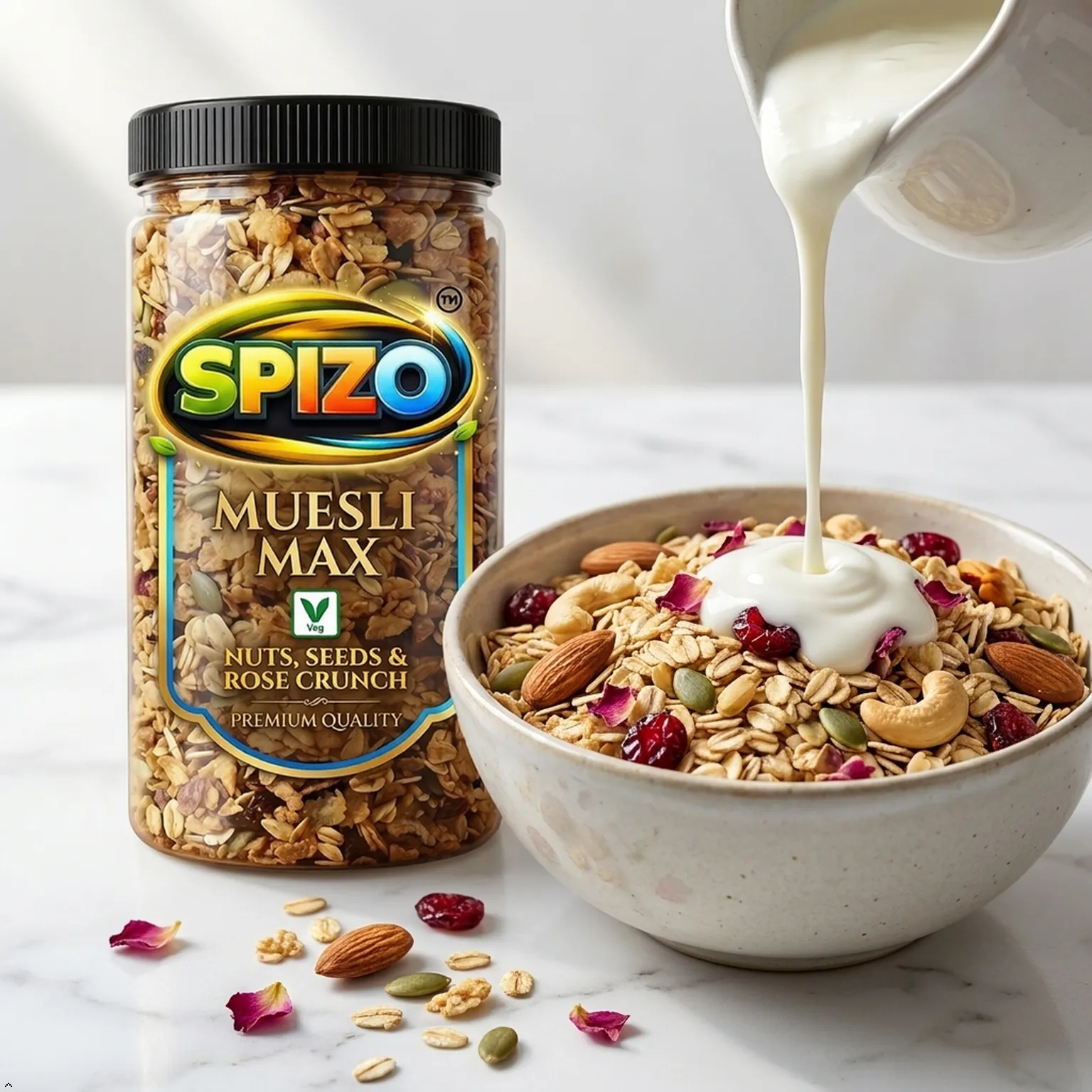 SPIZO Rose jaggery delight muesli